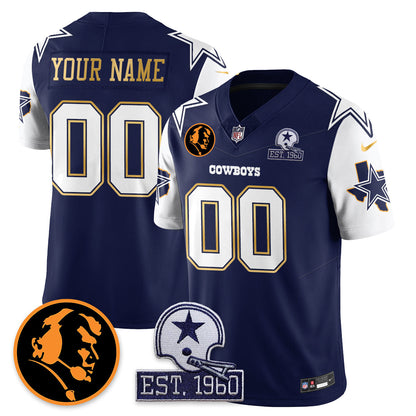 Custom DAL Vapor Limited Gold Jersey - John Madden Patch - Stitched