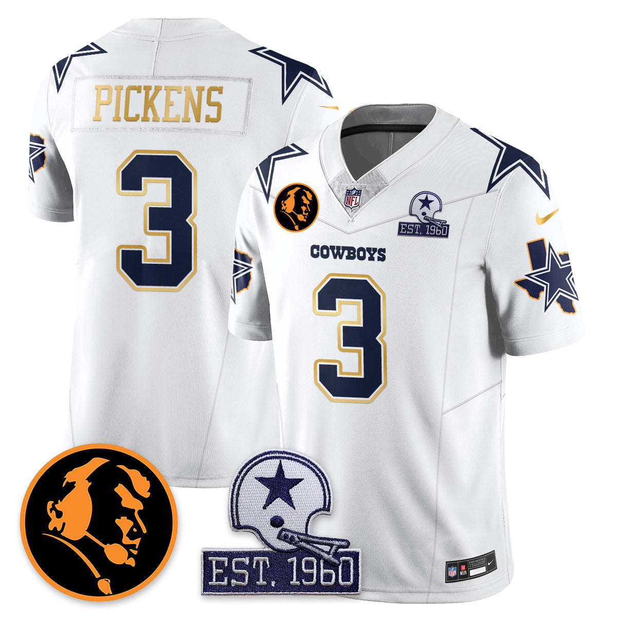 DAL Vapor Limited Gold Jersey - John Madden Patch - Stitched