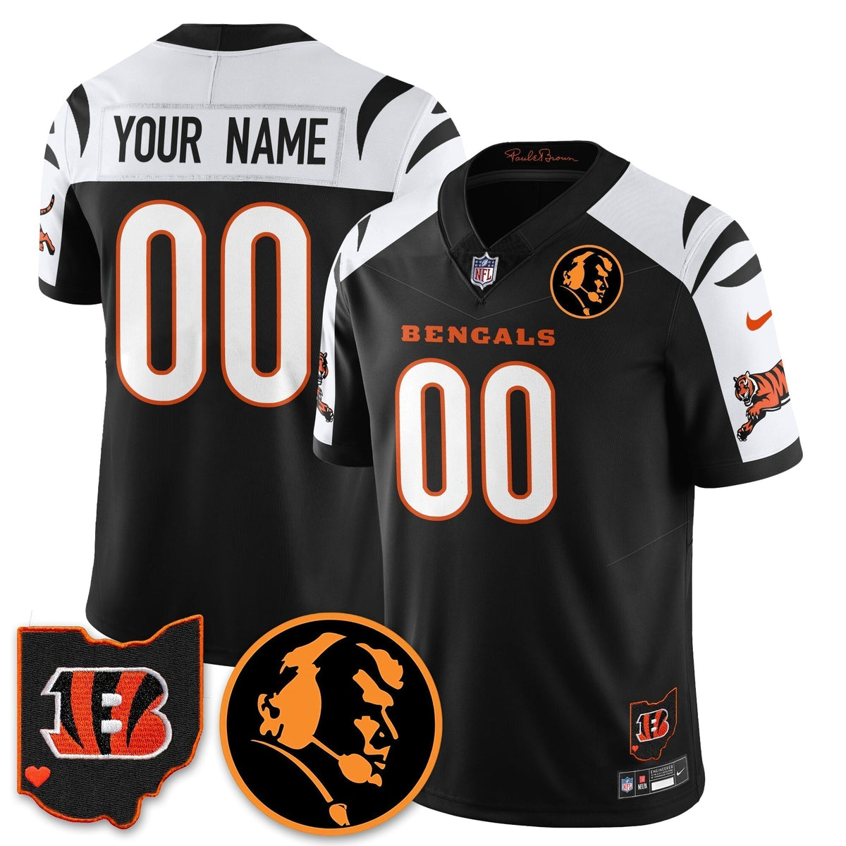 Custom CIN Vapor Limited Jersey - John Madden Patch - Stitched