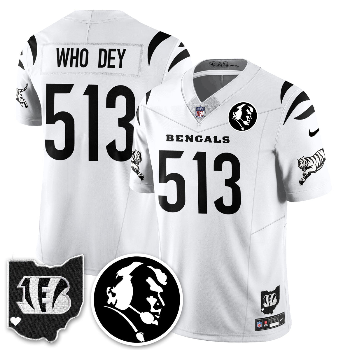 CIN Vapor Limited Jersey - John Madđen Patch - All Stitched