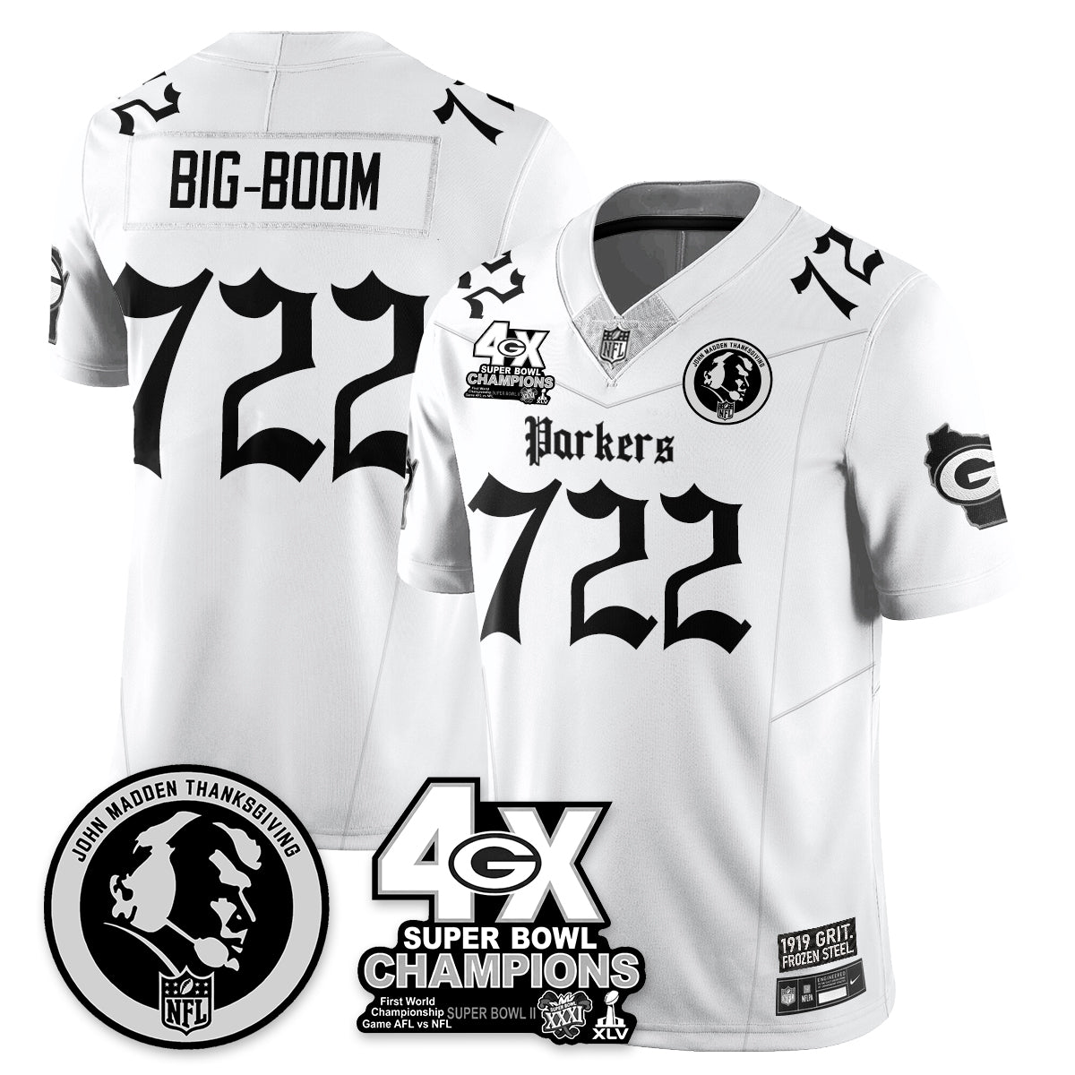 GB Gothic Vapor Limited Jersey - John Madden Patch - Stitched