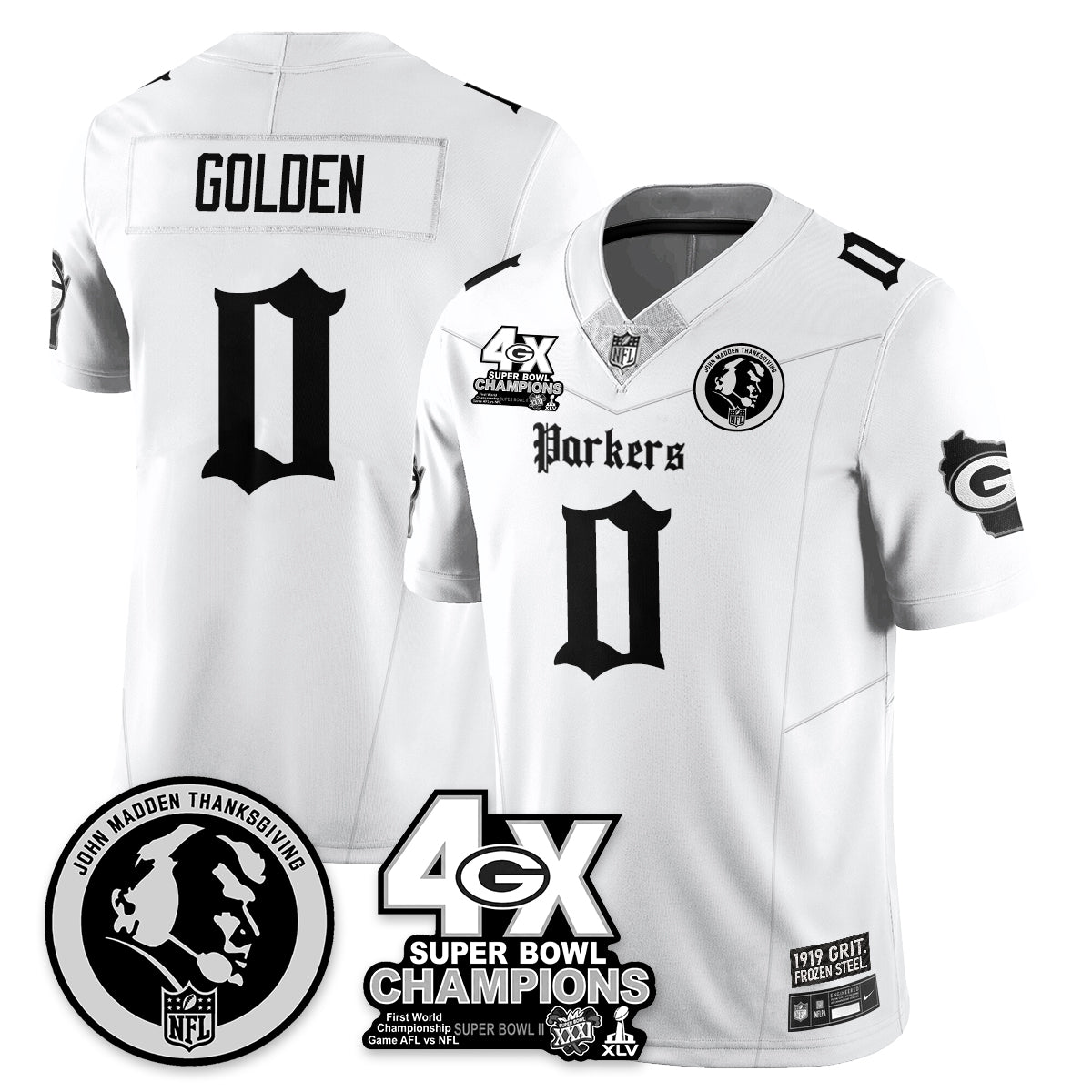GB Gothic Vapor Limited Jersey - John Madden Patch - Stitched