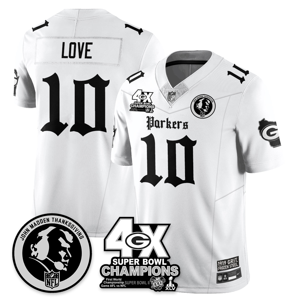 GB Gothic Vapor Limited Jersey - John Madden Patch - Stitched