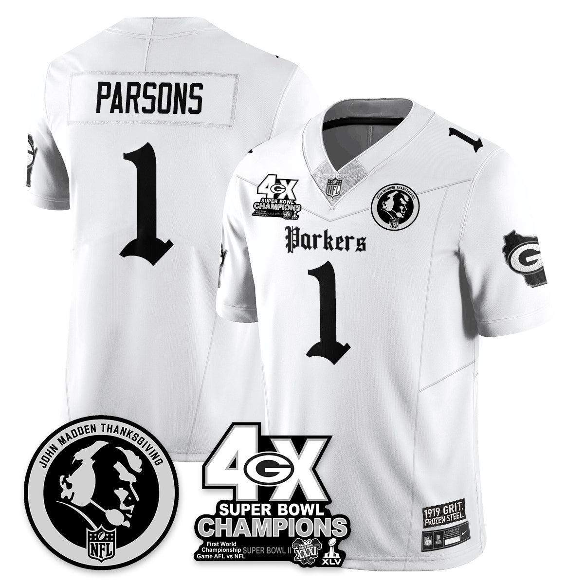 GB Gothic Vapor Limited Jersey - John Madden Patch - Stitched