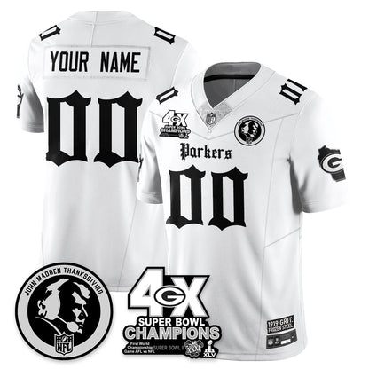 GB Gothic Vapor Limited Custom Jersey - John Madden Patch - Stitched