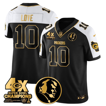 GB 4-Time Champions Vapor Limited Gold Jersey - John Madden Patch - Stitched