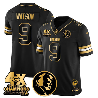 GB 4-Time Champions Vapor Limited Gold Jersey - John Madden Patch - Stitched