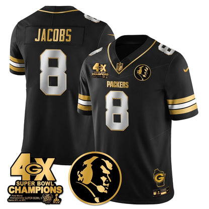 GB 4-Time Champions Vapor Limited Gold Jersey - John Madden Patch - Stitched