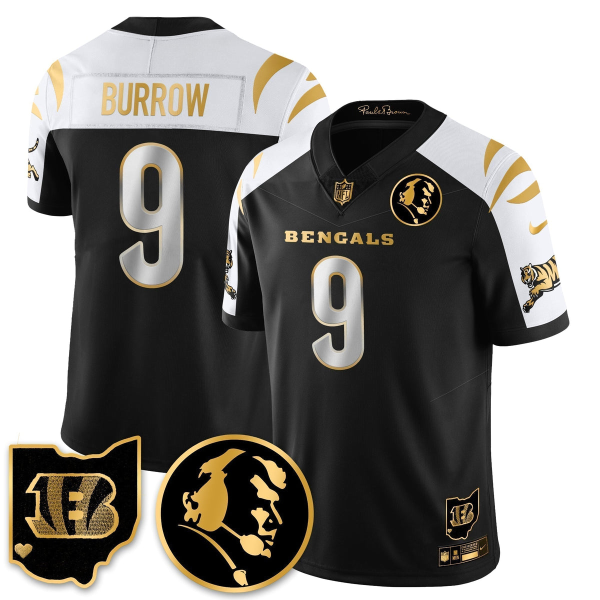 CIN Vapor Limited Gold Jersey - John Madden Patch - Stitched