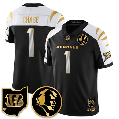 CIN Vapor Limited Gold Jersey - John Madden Patch - Stitched