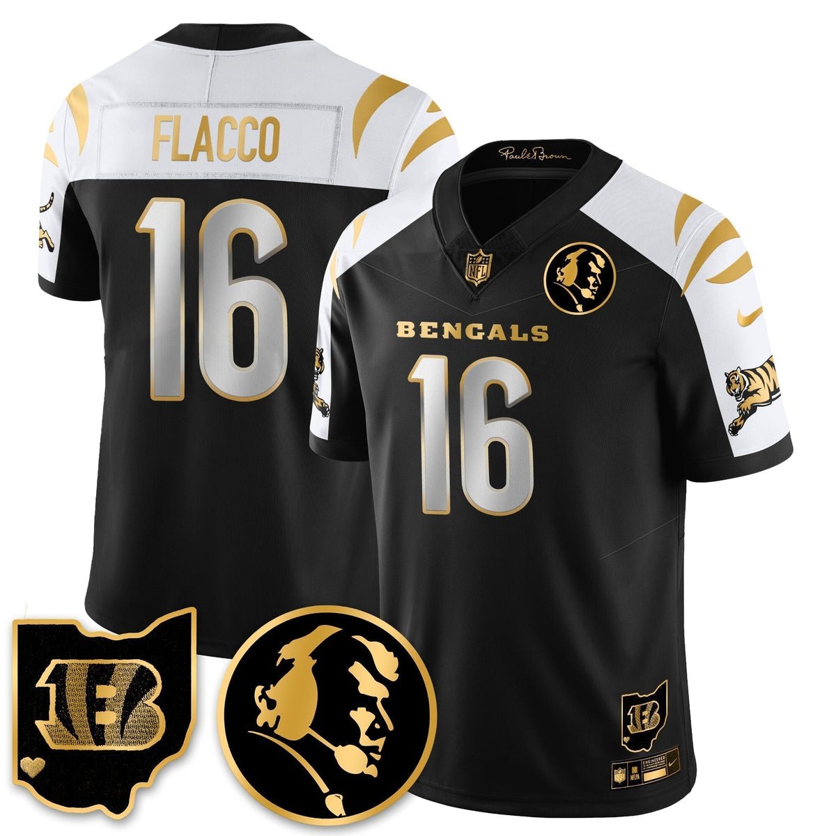 CIN Vapor Limited Gold Jersey - John Madden Patch - Stitched