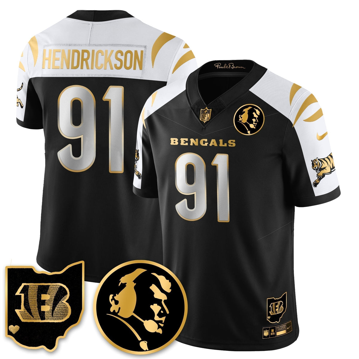 CIN Vapor Limited Gold Jersey - John Madden Patch - Stitched