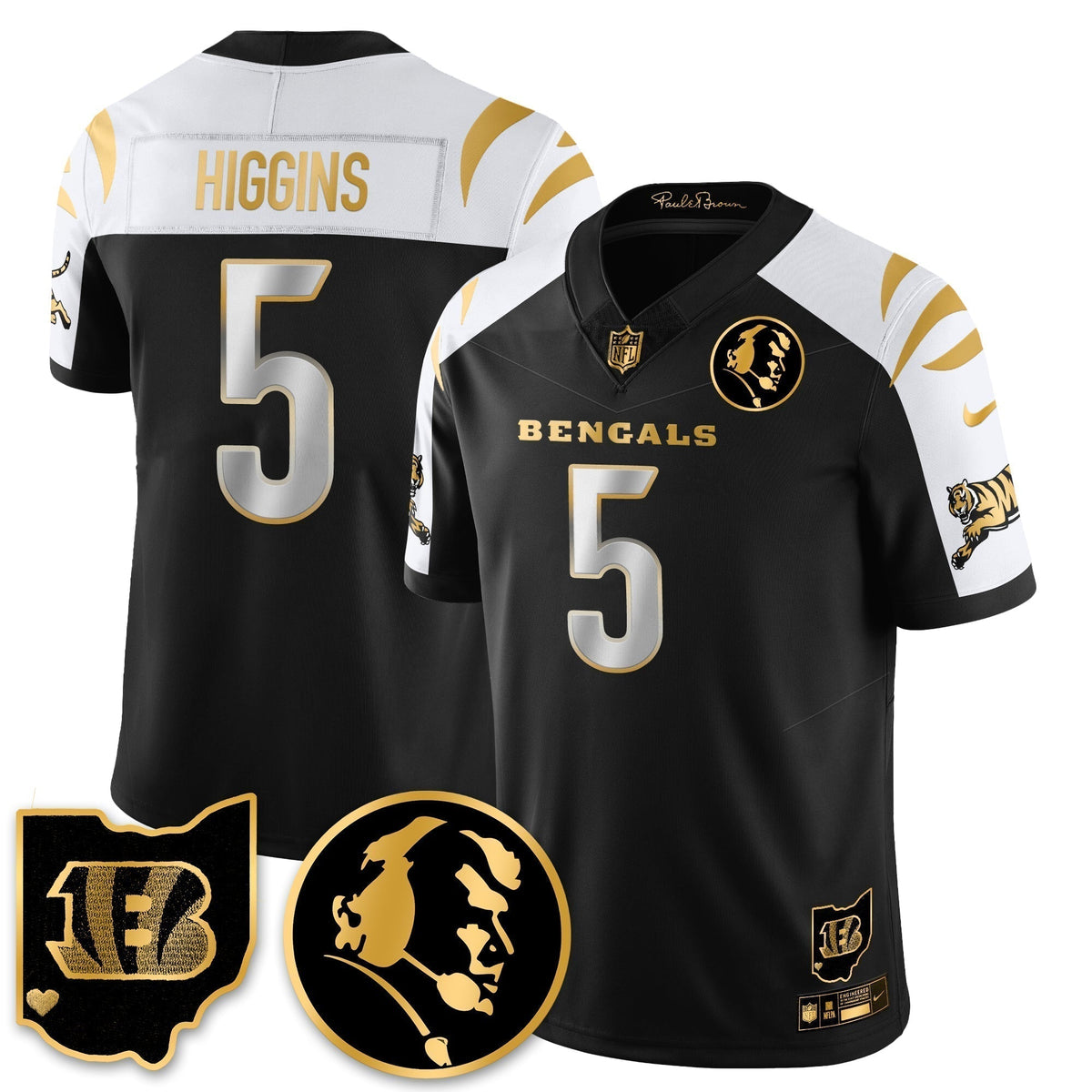CIN Vapor Limited Gold Jersey - John Madden Patch - Stitched
