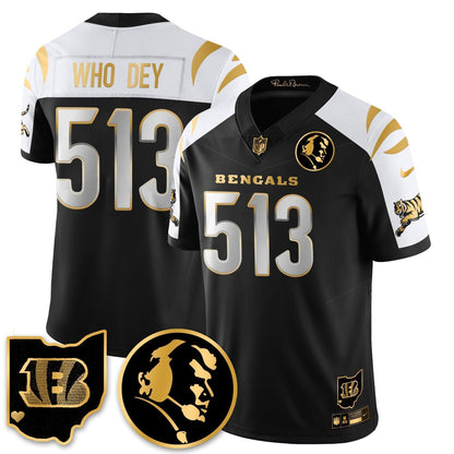 CIN Vapor Limited Gold Jersey - John Madden Patch - Stitched