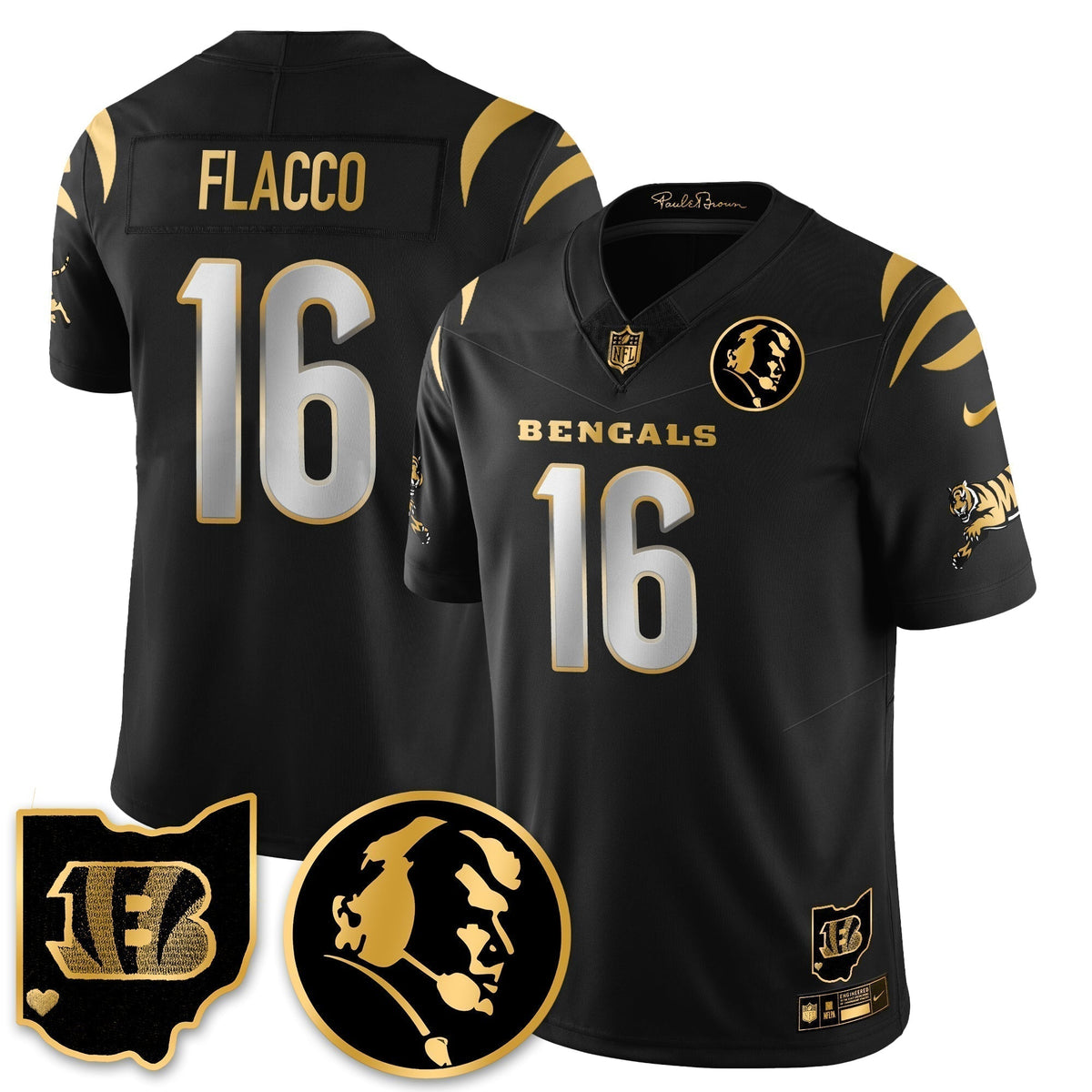 CIN Vapor Limited Gold Jersey - John Madden Patch - Stitched