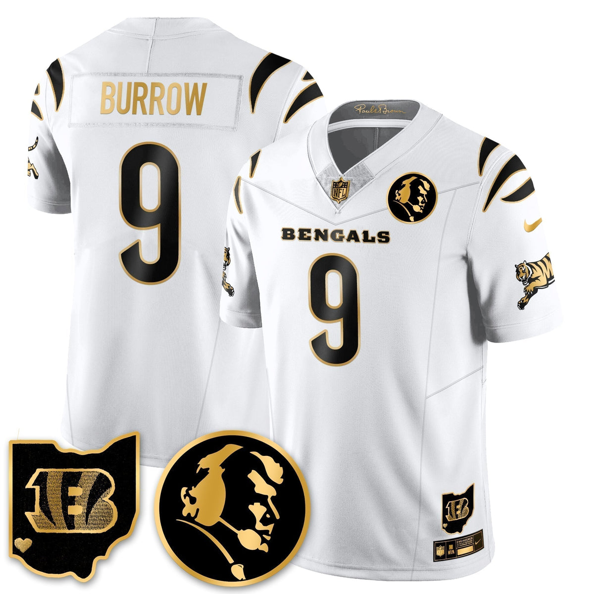 CIN Vapor Limited Gold Jersey - John Madden Patch - Stitched