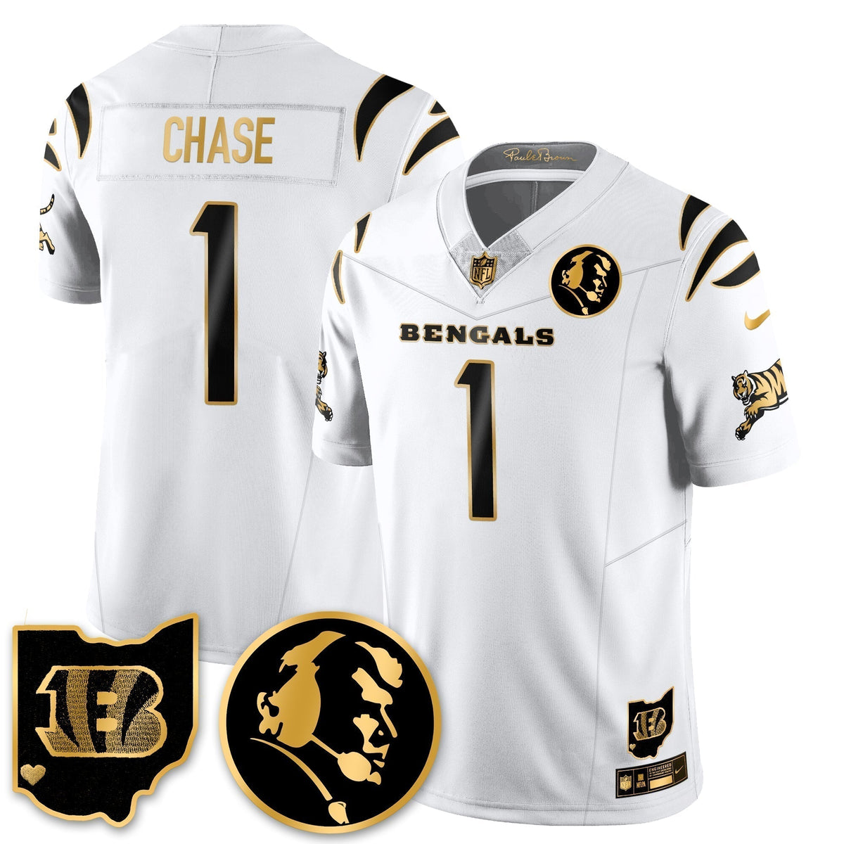 CIN Vapor Limited Gold Jersey - John Madden Patch - Stitched