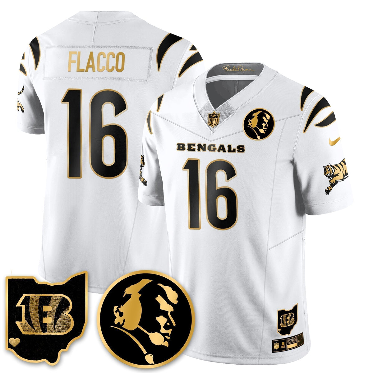 CIN Vapor Limited Gold Jersey - John Madden Patch - Stitched