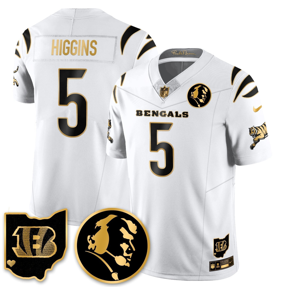 CIN Vapor Limited Gold Jersey - John Madden Patch - Stitched