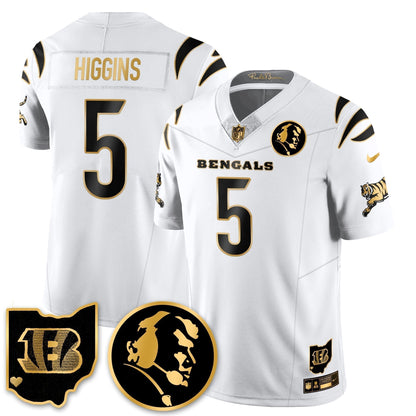 CIN Vapor Limited Gold Jersey - John Madden Patch - Stitched