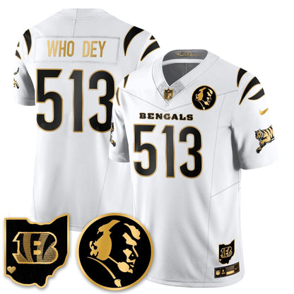 CIN Vapor Limited Gold Jersey - John Madden Patch - Stitched