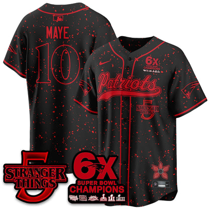 NE Stranger Things Vapor Limited Baseball Jersey - Stitched