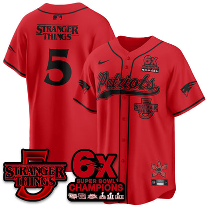 NE Stranger Things Vapor Limited Baseball Jersey - Stitched