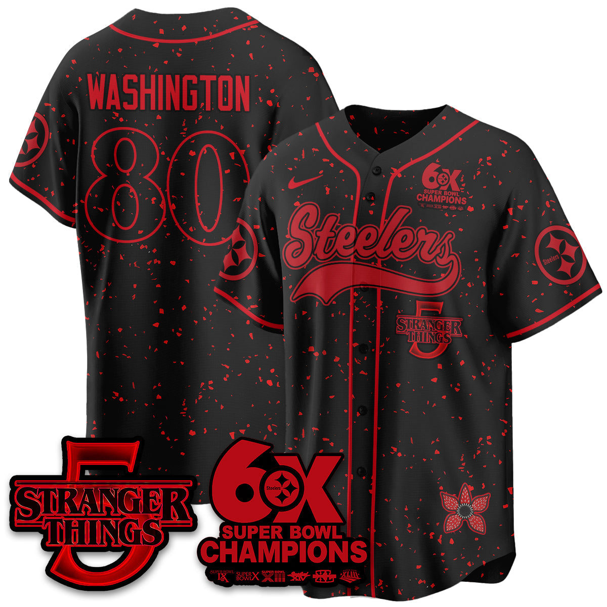 PIT Stranger Things Vapor Limited Baseball Jersey - Stitched