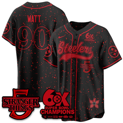 PIT Stranger Things Vapor Limited Baseball Jersey - Stitched