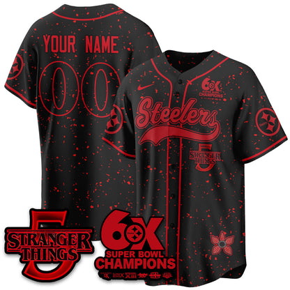 PIT Stranger Things Vapor Limited Baseball Custom Jersey - Stitched