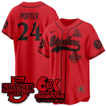 PIT Stranger Things Vapor Limited Baseball Jersey - Stitched