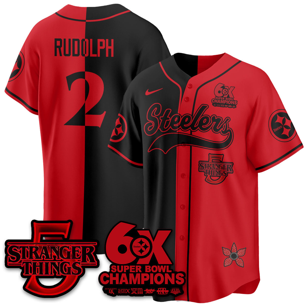 PIT Stranger Things Vapor Limited Baseball Jersey - Stitched