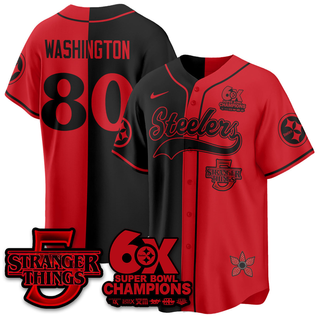 PIT Stranger Things Vapor Limited Baseball Jersey - Stitched