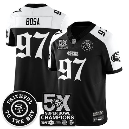 SF 5-Time Champions Gothic Vapor Limited Jersey - Stitched