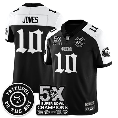 SF 5-Time Champions Gothic Vapor Limited Jersey - Stitched