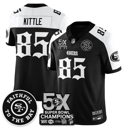 SF 5-Time Champions Gothic Vapor Limited Jersey - Stitched