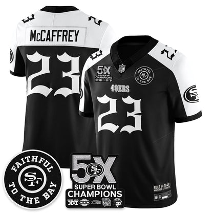 SF 5-Time Champions Gothic Vapor Limited Jersey - Stitched