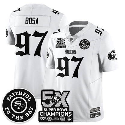 SF 5-Time Champions Gothic Vapor Limited Jersey - Stitched