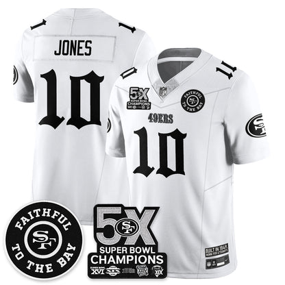 SF 5-Time Champions Gothic Vapor Limited Jersey - Stitched