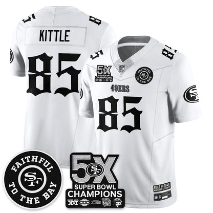 SF 5-Time Champions Gothic Vapor Limited Jersey - Stitched
