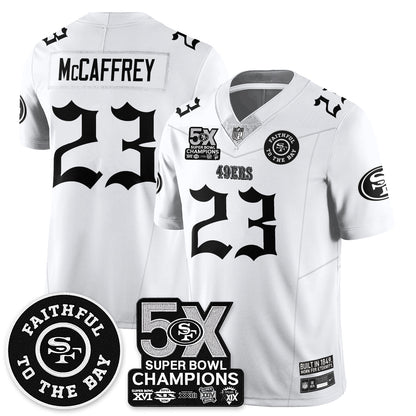 SF 5-Time Champions Gothic Vapor Limited Jersey - Stitched