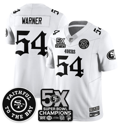 SF 5-Time Champions Gothic Vapor Limited Jersey - Stitched