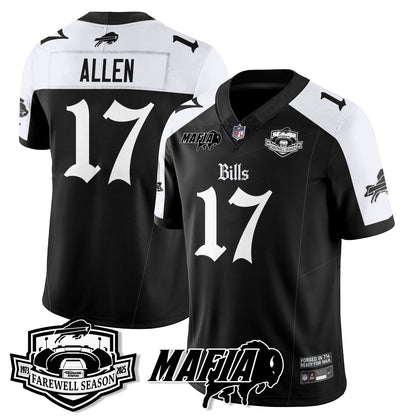 BUF Mafia Gothic Vapor Limited Jersey - Farewell Highmark Patch - Stitched