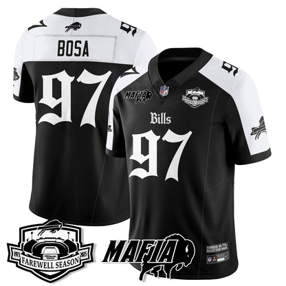 BUF Mafia Gothic Vapor Limited Jersey - Farewell Highmark Patch - Stitched
