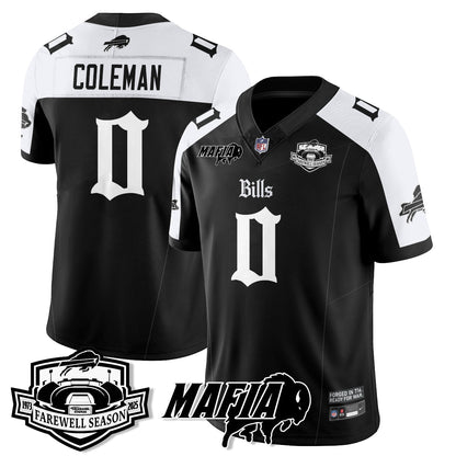 BUF Mafia Gothic Vapor Limited Jersey - Farewell Highmark Patch - Stitched
