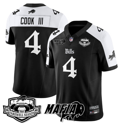 BUF Mafia Gothic Vapor Limited Jersey - Farewell Highmark Patch - Stitched