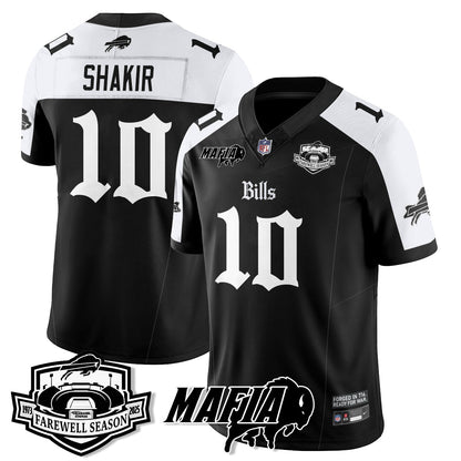 BUF Mafia Gothic Vapor Limited Jersey - Farewell Highmark Patch - Stitched