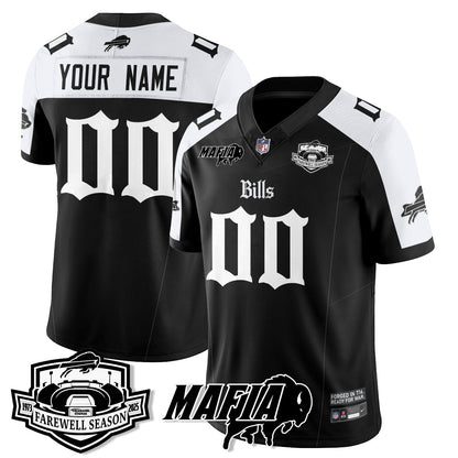 BUF Mafia Gothic Vapor Limited Jersey - Farewell Highmark Patch - Stitched