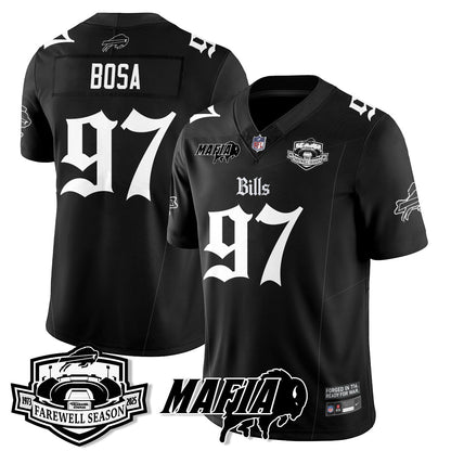 BUF Mafia Gothic Vapor Limited Jersey - Farewell Highmark Patch - Stitched