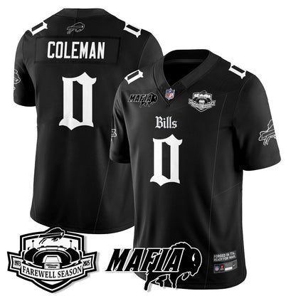 BUF Mafia Gothic Vapor Limited Jersey - Farewell Highmark Patch - Stitched